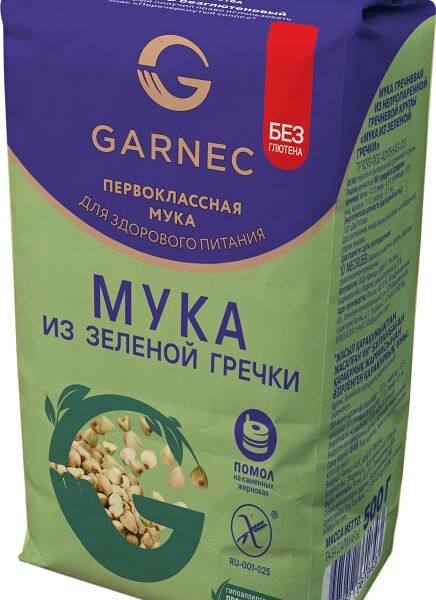 Мука Garnec Гречневая из непропаренной крупы 500г