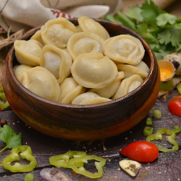 Пельмени острые жареные