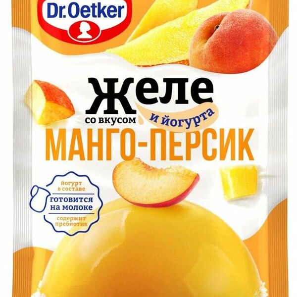 Желе Dr.Oetker со вкусом манго-персик и йогурта