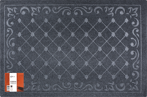 Коврик придверный HOMECLUB Бархат 60х90см, влаговпитывающий, 1шт в ассортименте