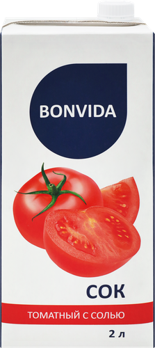 

Сок Bonvida томатный с солью 2 л