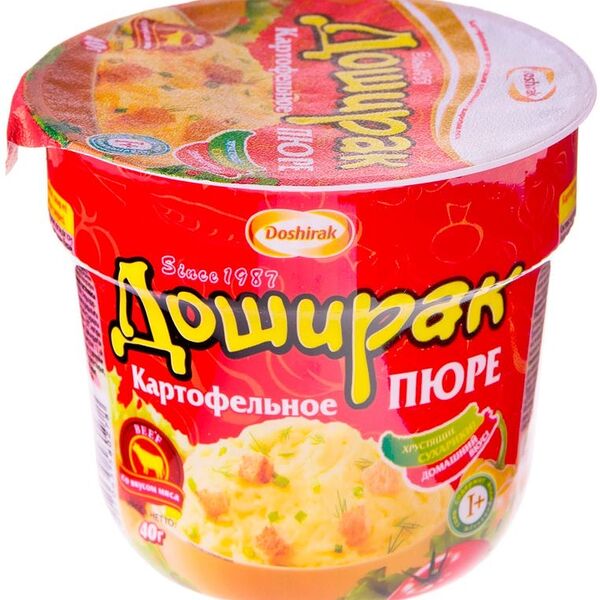 Пюре Доширак картофельное со вкусом мяса, 40г