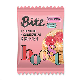 Крекеры протеиновые Take a Bite Boost овсяные с ванилью (без сахара)