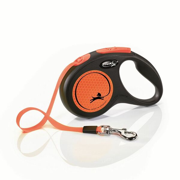 Рулетка NEW NEON S ремень 5 м 15 кг; неоновый оранжевый