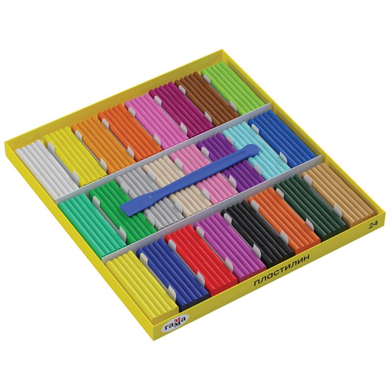 

Пластилин Гамма Юный художник со стеком 24 цвета