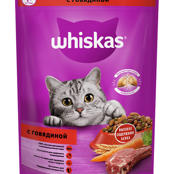Корм для кошек Whiskas Паштет с говядиной
