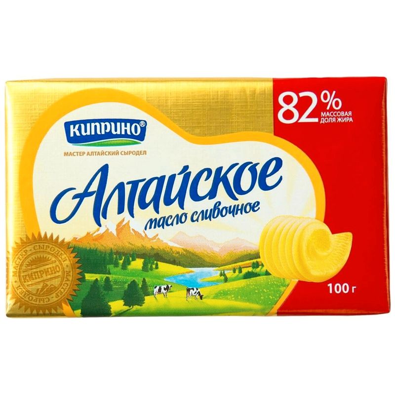 

Масло сливочное Киприно Алтайское 82% 100 г