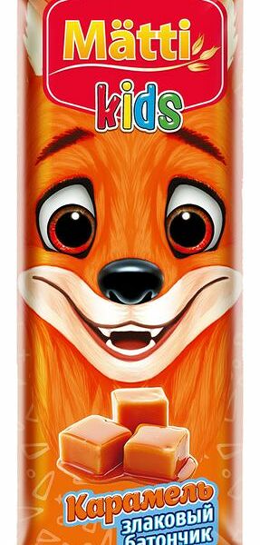 Батончик злаковый Matti Kids карамель 24 г