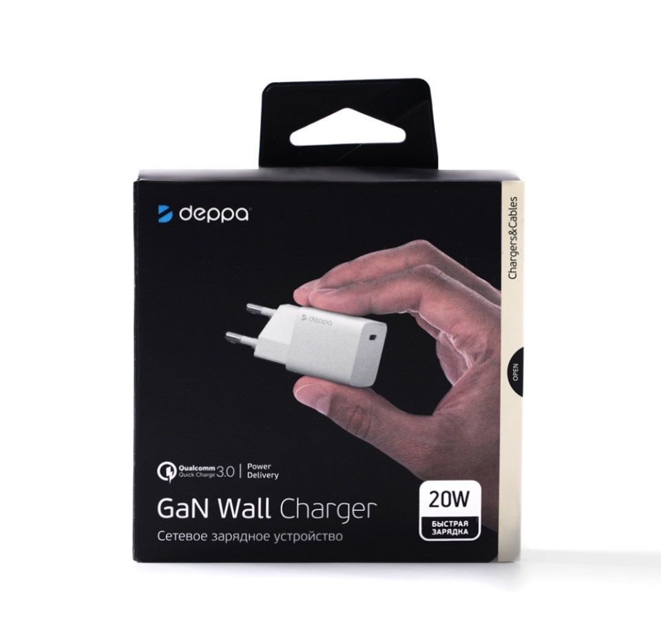 

Сетевое зарядное устройство Deppa Power Delivery 20W USB Type-C белый (11400)