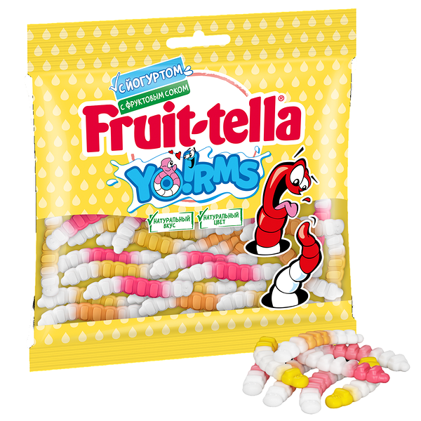 Мармелад жевательный Fruit-tella Yo!rms с йогуртом и фруктовым соком