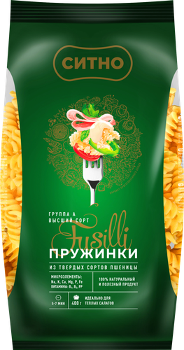 

Макароны Ситно пружинки фигурные 400 г