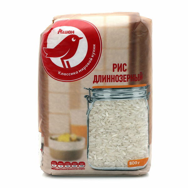 Рис АШАН Красная птица длиннозерный 