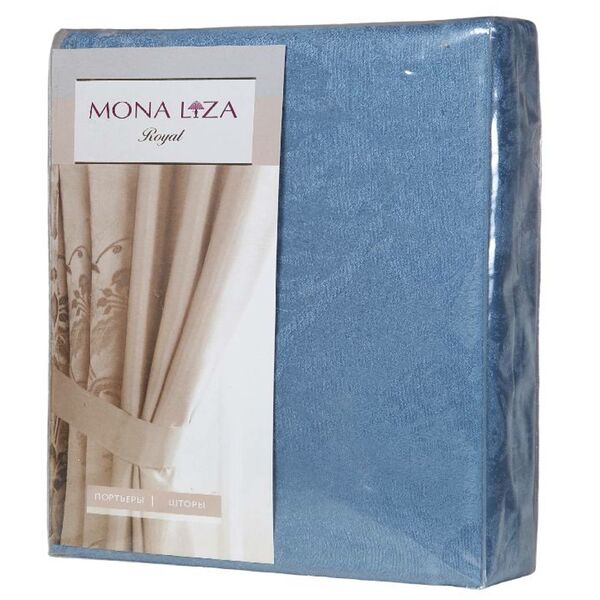 Портьера Mona Liza Флора, 200х270 см, жаккард, бирюзовая, на шторной ленте