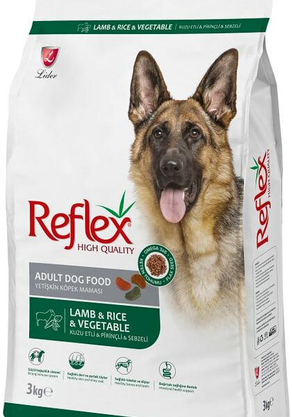 Сухой корм для собак Reflex Adult с ягненком рисом и овощами 3кг