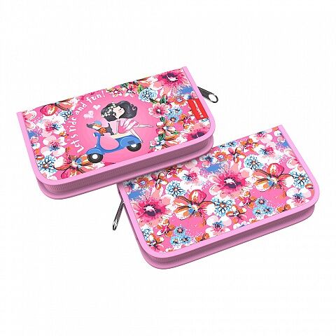 Пенал-книжка без наполнения ErichKrause 110x205x25мм Flower Scooter 51761
