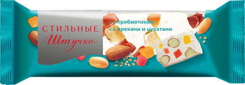 

Нуга Столичные штучки с орехами и цукатами 60 г
