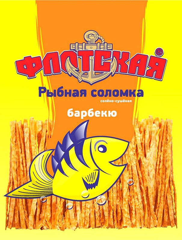 Купить Соломка рыбная Флотская со вкусом барбекю солено-сушеная по ...