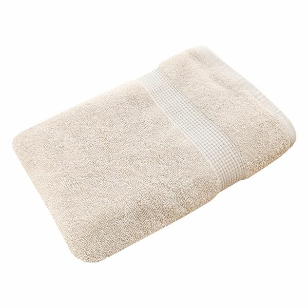 Полотенце махровое кремовое Маркет, 70х130см