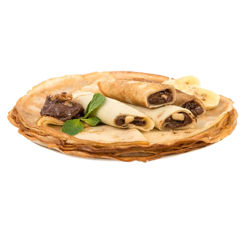 Блинчики с бананом и пастой из орехов и какао Уже Готово, 2 шт в наборе