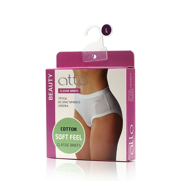 Женские трусы Atto Beauty Classic Briefs, Белый, L
