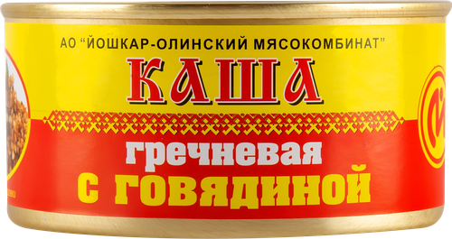 

Каша гречневая ЙОШКАР-ОЛИНСКИЙ МК с говядиной, 325г