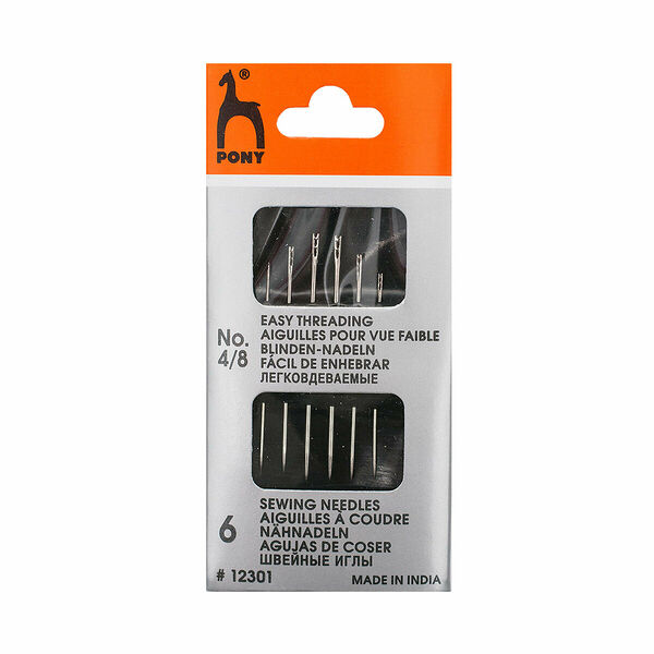 12301 Иглы с упрощ. вдеванием разм. 4-8 (6 шт) PONY