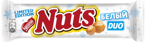 

Шоколадный батончик Nuts Duo Limited Edition белый шоколад