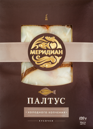 

Палтус холодного копчения МЕРИДИАН кусочки, 120г