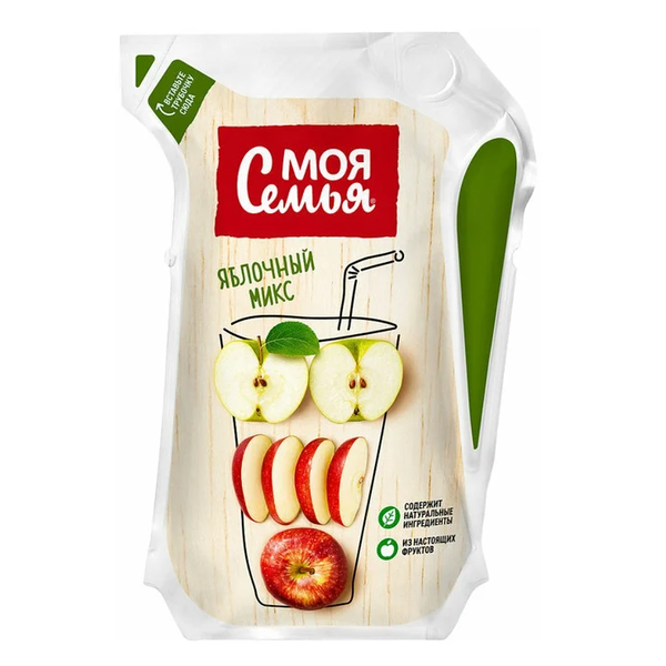 Напиток сокосодержащий Моя семья яблочный микс