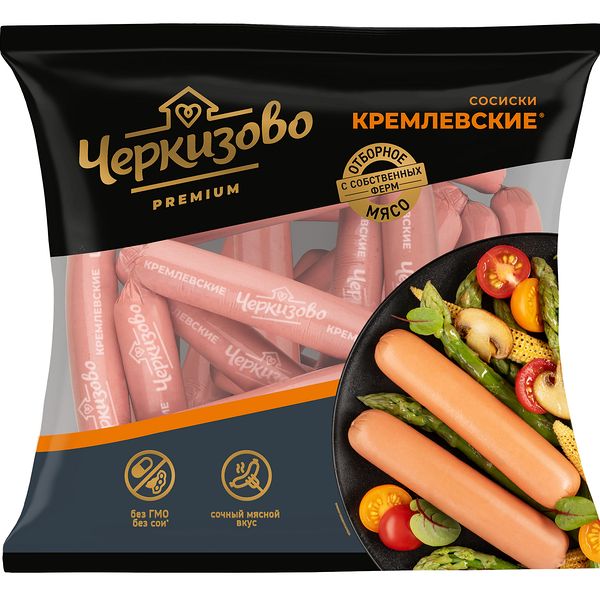 Сосиски Черкизово Кремлевские вареные, ~1,5 кг