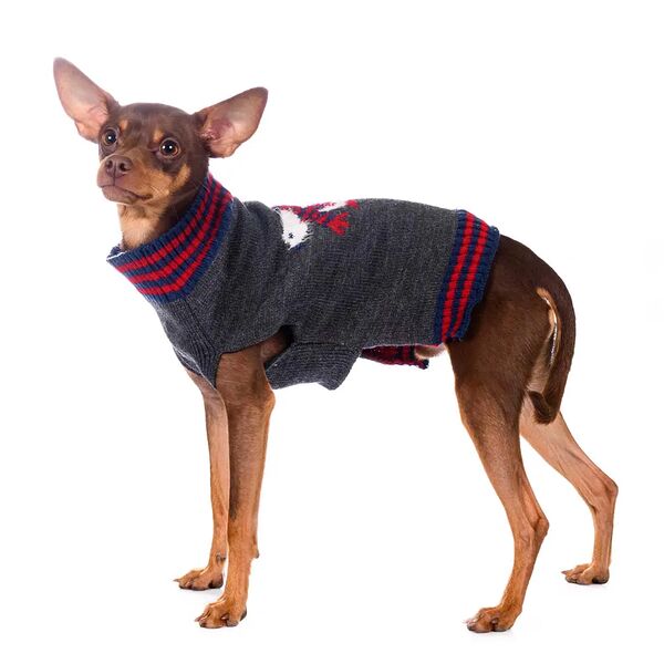 Свитер для собак S серый (унисекс)