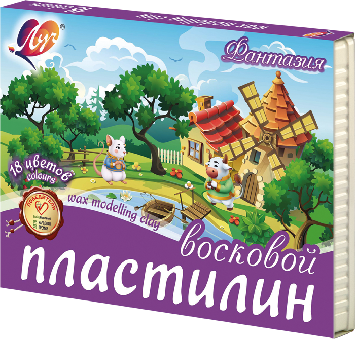 

Пластилин Луч Фантазия 18 цветов упаковка в ассортименте 350 г