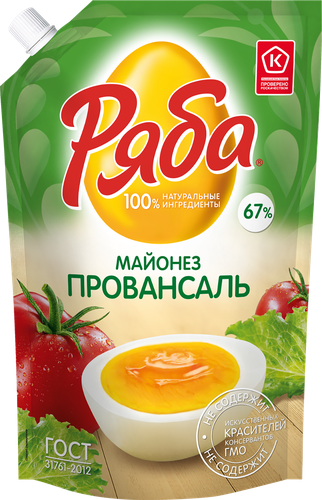 

Майонез Ряба Провансаль 67% 630 г