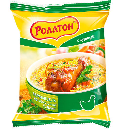 Вермишель Роллтон с курицей пакет