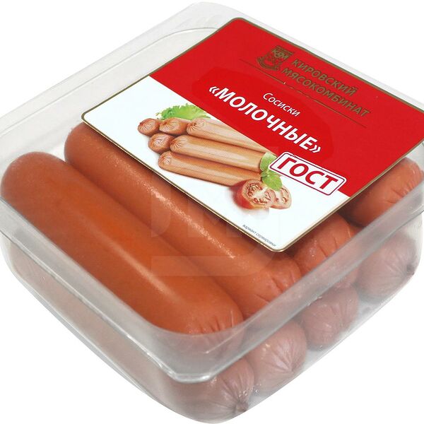 Сосиски Кировский Мясокомбинат Молочные, 380г