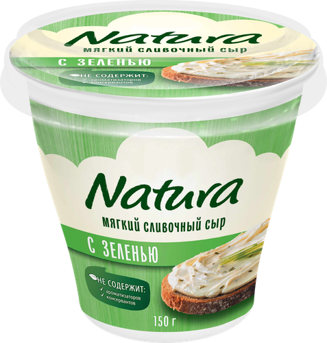 

Сыр мягкий Natura Сливочный с зеленью 55% 150 г