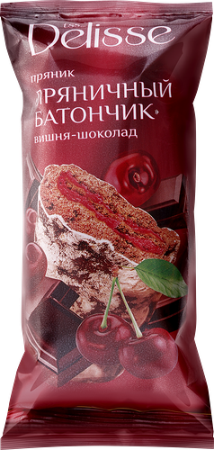 Батончик пряничный DELISSE вишня-шоколад, 90г
