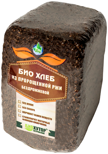 Био хлеб из пророщенной ржи Биохутор Петровский бездрожжевой