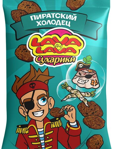 Сухарики Lava Lava Ржаные Пиратский холодец