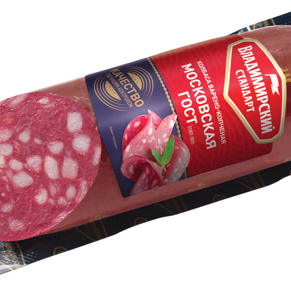 Колбаса Владимирский Стандарт Московская варено-копченая