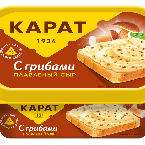 Сыр плавленый Карат сливочный с грибами 45% 400г