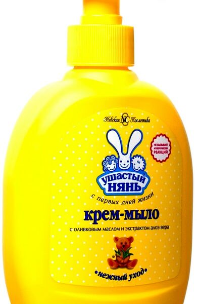 Крем-мыло детское Ушастый нянь с оливковым маслом и алоэ вера 300мл