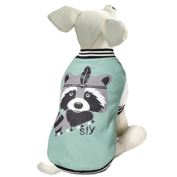 Куртка-бомбер Triol Енот-индеец ткань зеленый для собак L 35 см