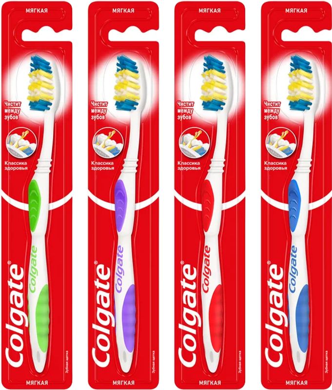 

Зубная щетка Colgate Классика Здоровья мягкая цвет в ассортименте