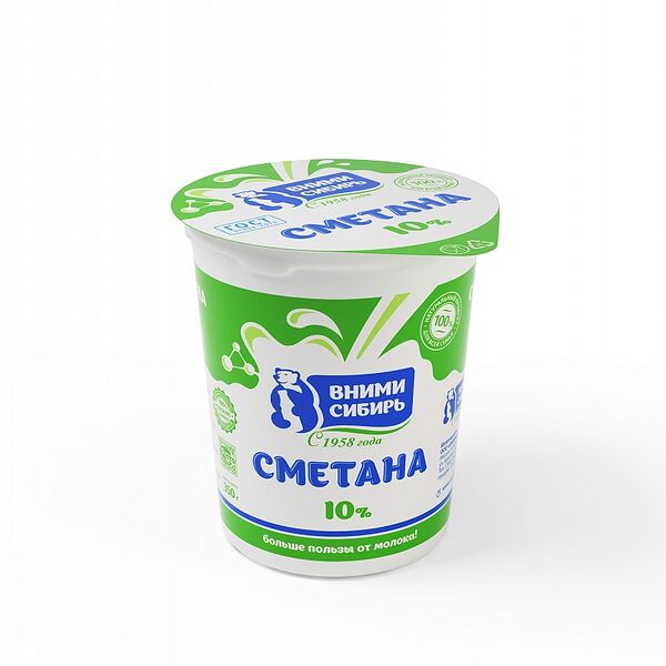 Сметана Вними Сибирь 10%