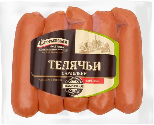 Сардельки Егорьевская колбасно-гастрономическая фабрика Телячьи, 400г