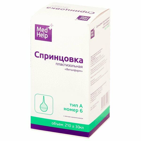 Виталфарм А-6 Спринцовка пластизольная с мягким наконечником на 210 мл