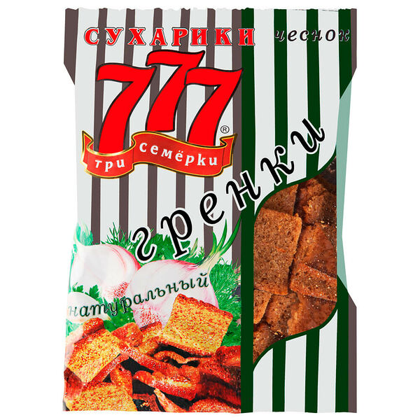 Гренки 777 50гр чеснок