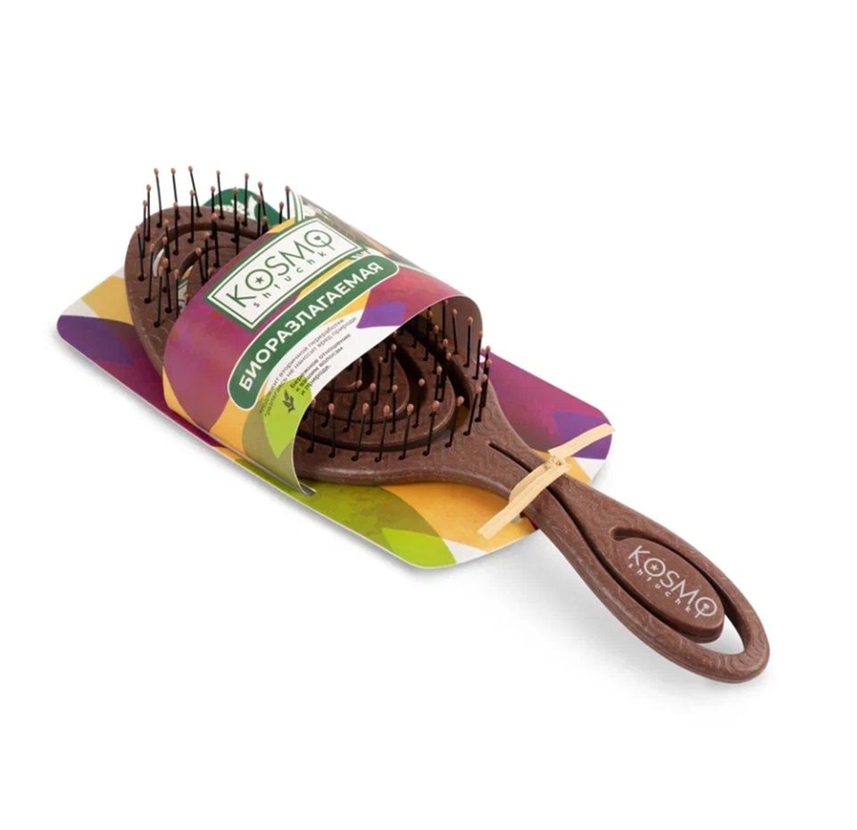 

Расческа KosmoShtuchki для волос биоразлагаемая спиральная, 1 шт в ассортименте