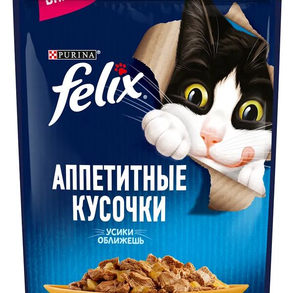 Влажный корм для взрослых кошек Felix Аппетитные кусочки курицы